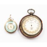 A Victorian silver pocket barometer, J.Hicks 5136, London 1897, gross weight approx 2.