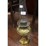 Brass plated oil lamp with funnel
