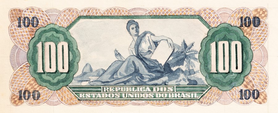 Leonard Douglas Fryer (British, 1891-1965), currency artwork - Brazil - watercolour designs for 20 - Image 3 of 5