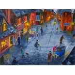 Rod Buckingham - The Street. oil on canvas. Unframed. Signed and dated by the artist, 2012. 40cm x