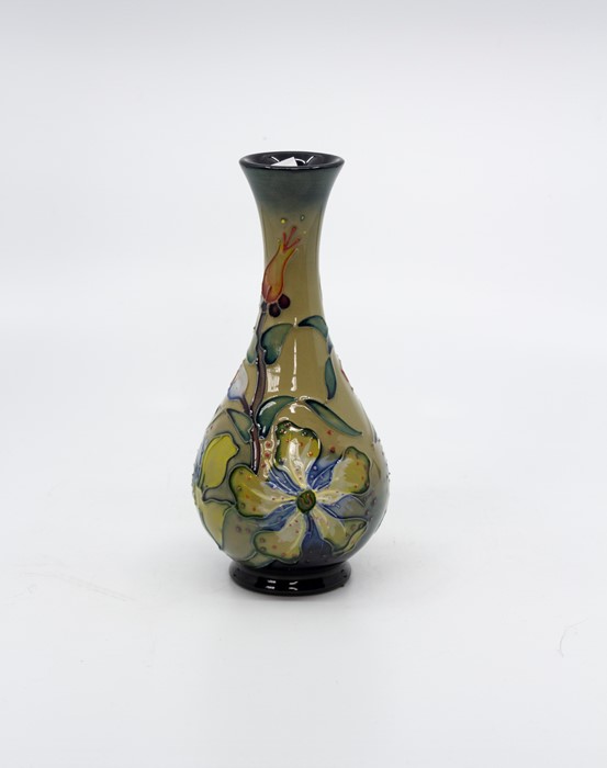 Moorcroft vase, blue (1993). Ht 17cm