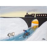 Jack Howden - "A64". Oil on canvas. Unframed. Signed by the artist.