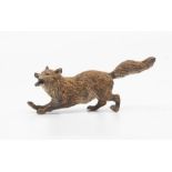 Austrian cold painted bronze fox, early 20th century