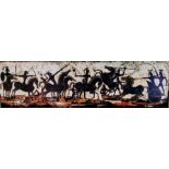 Emery (Williamson), Alma Agnes (1931-2007), ‘Trojan Battle’, oil on board depicting soldiers on