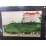 Newport the Breakers by Paul Hogarth. Framed watercolour. Note: Artist Resale Rights apply