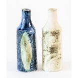 ***VENDOR COLLECTED ***LW**Two Carn bottle vases 1960's. One highly glazed with brown spot and green