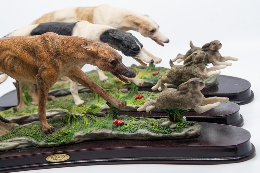 3 ceramic greyhound figures. Length 46cm - Image 2 of 2
