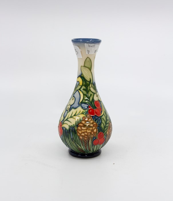 Moorcroft vase, red & white berries (2003). Ht 17cm - Image 3 of 4