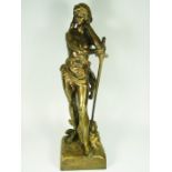 AWAY - AG to collect.  'David Vainqueur' a bronze study of David and Goliath, circa 1890. The figure