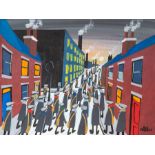 Jack Howden - "Factory Street". Oil on canvas. Unframed. Signed by the artist.