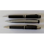 Three Mont Blanc ball point pens (3)