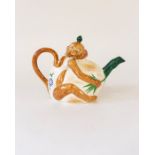 Mintons monkey teapot, c.1873. Impressed marks for Mintons on underside.  Condition: Small chip on