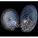 Rene Lalique pre-1945, "Poissons" design opalescent glass dish bearing stamp "R LALIQUE", diameter