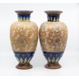 Pair of large Royal Doulton vases. Ht 36cm