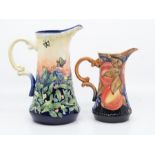 Butterfly jug (Ht 24cm), Crown jug (Ht 19cm) and Crown vase (Ht 20cm) (3)
