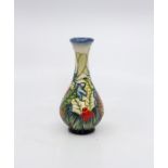 Moorcroft vase, red & white berries (2003). Ht 17cm