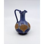 Royal Doulton jug, blue. Ht 19cm