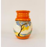 A Clarice Cliff vase Fantastique 358. Height 20.5cm