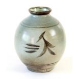 A 1960's studio pottery vase signed TR McG 11.10.65