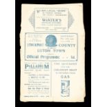 Stockport County: A 1932/33 Stockport County v. Luton Town programme, 10/12/1932, loose cover,