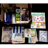 Miscellaneous: A collection of miscellaneous football memorabilia to include: Mexico 86 sticker