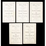 Derby County: A collection of five Derby County home programmes: v Portsmouth 22/9/1945, v