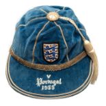 England: A Billy Wright England International cap, Portugal v. England, 22 May 1955, Estadio das