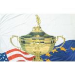 Golf: A Ryder Cup flag from The Belfry, 176cm x 118cm approx.