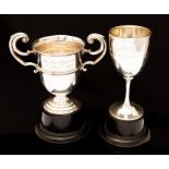 Angling: A pair of hallmarked silver angling trophies to comprise: 'The Lord Hesketh Angling