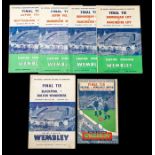 F.A. Cup: A collection of six F.A. Cup programmes: Arsenal v Newcastle United 3/5/1952, Blackpool