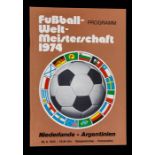 World Cup: A 1974 World Cup programme, Holland v. Argentina, 26/6/1974, Gelsenkirchen.