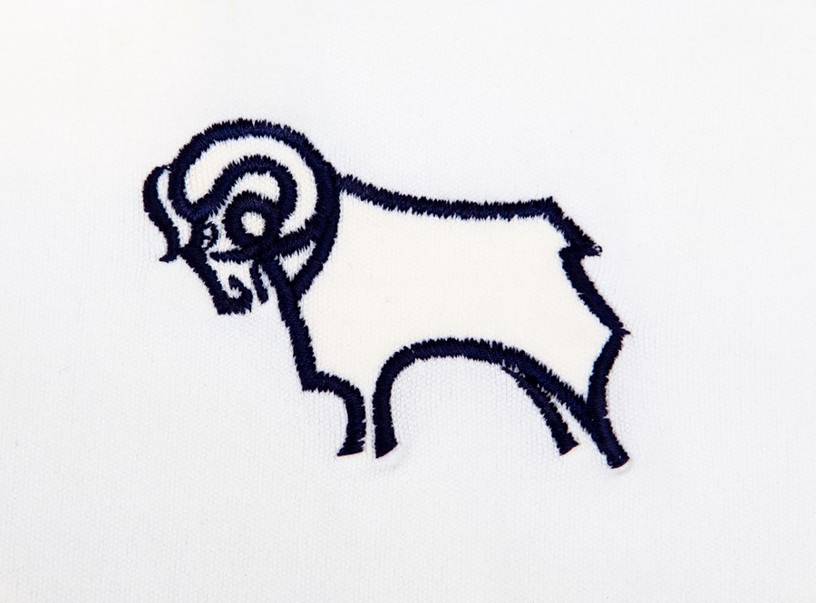 Derby County: A match worn Ron Webster, Derby County home shirt, from the 1971-72 Championship - Image 2 of 3