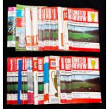 Manchester United: A collection of assorted Manchester United home and away programmes, season