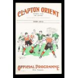 Clapton Orient: An official match programme, Clapton Orient v. Sportklub Rapid Vienna, International