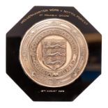 **Away**Wolverhampton Wanderers: A 1959 Charity Shield Plaque, presented to Bobby Mason for the