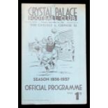 The Casuals: An official match programme, The Casuals v. Chinese Olympic XI, played at the Crystal