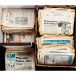 Derby County: A collection of Derby County Ram Newspapers, varying opponents. (two boxes)