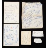 Chelsea: A collection of assorted Chelsea autographs, 1970, including Alan Hudson, and various