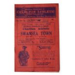 Charlton Athletic: An official match programme, Charlton Athletic v. Swansea Town, 18/4/1930,