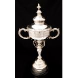 Angling: A hallmarked silver angling trophy, inscribed 'The 2nd Baron Hesketh Memorial Trophy',