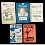 Derby County: A collection of five Derby County away programmes to comprise: v. Brentford 5/10/1946,