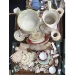 Collection of early 20th Century ceramics including wash bowls, jugs, pots, Goss Ware,