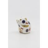 A Royal Crown Derby harvest mouse paperweight, Imari pattern,