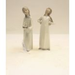 Two Lladro figures of young girls