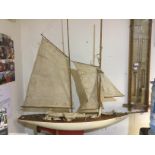 Large Pond Yacht with stand 'Dolphin' 1950's.