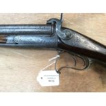 16 Bore Pinfire Double Barrel Shotgun. 28 inch barrels.