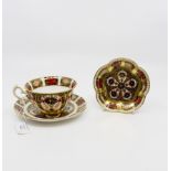 Royal Crown Derby 1128 cup and saucer plus dish