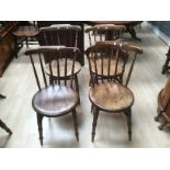 A collection of seven various chairs comprising two captains chairs, one in mahogany and beech,