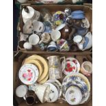 A collection of china and ceramics including Royal Albert, Aynsley, Wedgwood Jasper Ware,