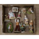 Ten Beswick Beatrix Potter figurines including Little Pig Robinson and Mr McGregor plus World of